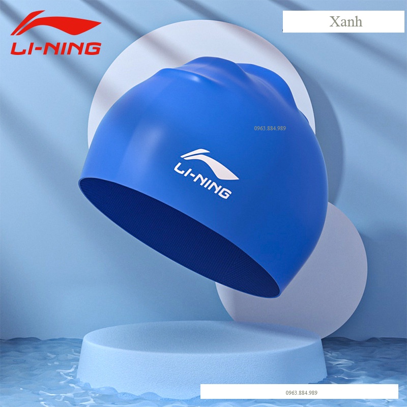 Mũ bơi Lining M.02 cho anh chị em cố định tóc khi xuóng nước, phù hợp cho cả em bé- Cam kết chính hãng