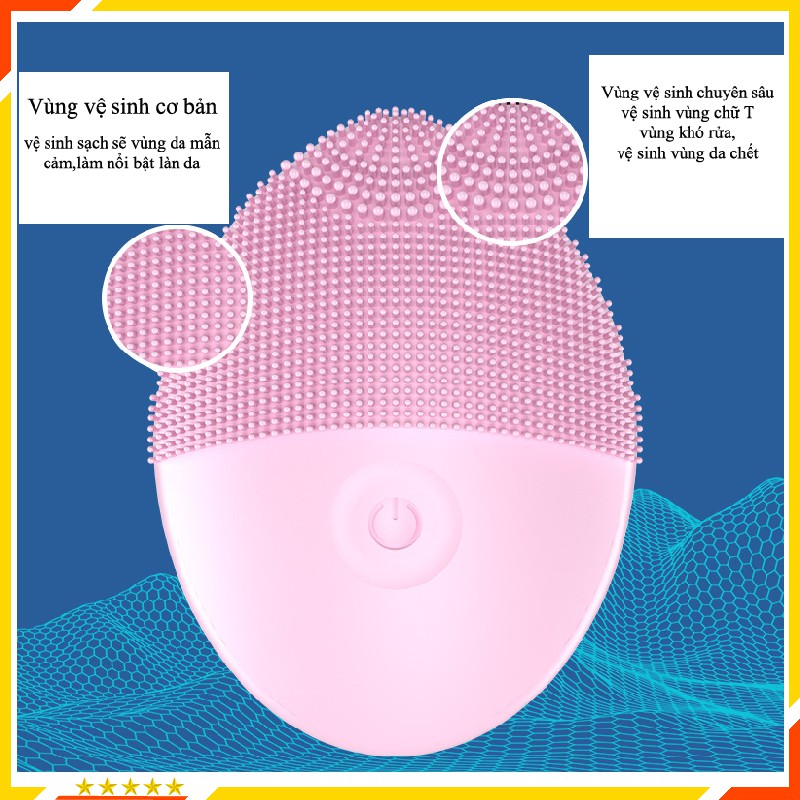 Máy Rửa Mặt Massages - Làm Sạch Da - Chống Lão Hóa - Nâng Cơ Da Silicone Electric Facial Cleanser-JMY 0D2