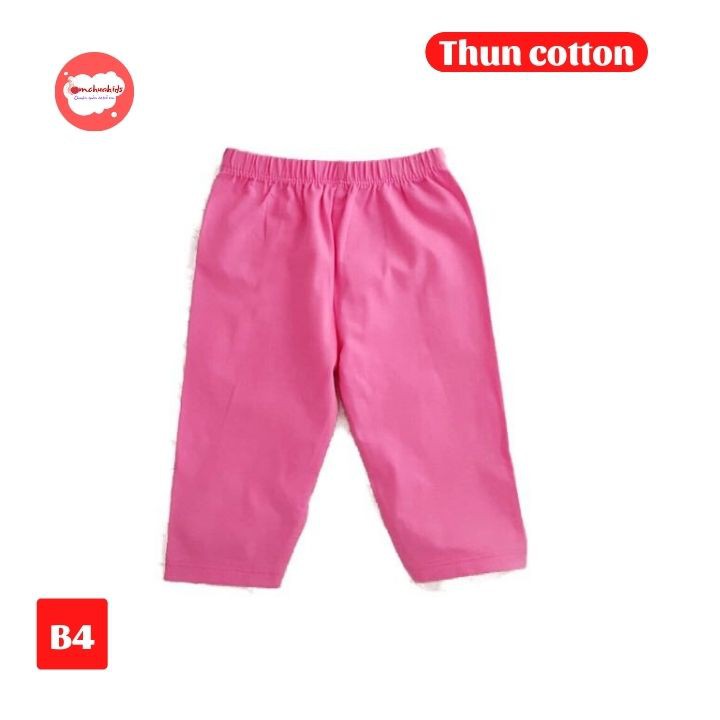 Quần legging lửng bé gái  từ 8-22kg -quần leggin- chất thun cotton co giãn thoải mái - Tomchuakids