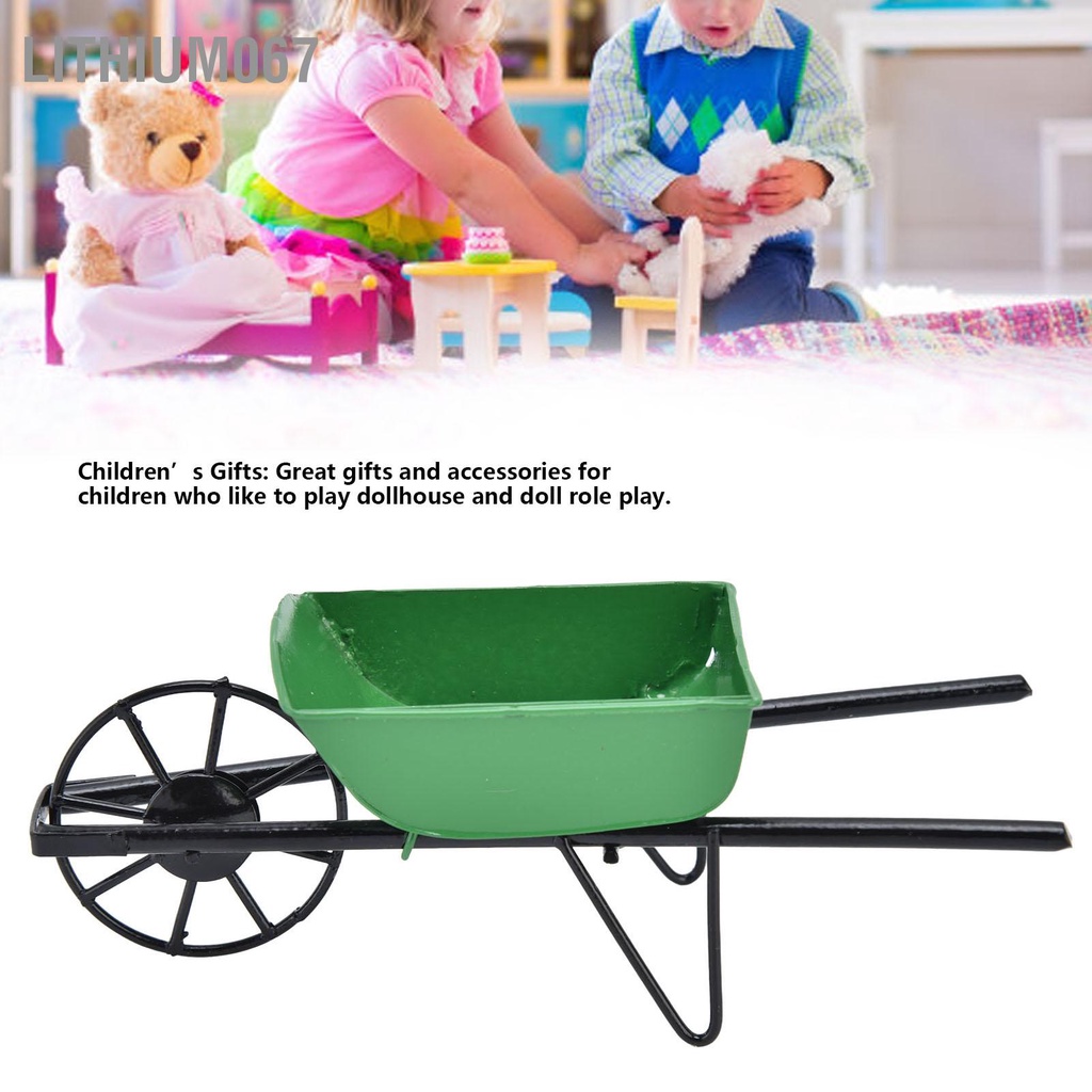 Lithium067 1:12 Nhà búp bê Thu nhỏ Xe cút kít Truyện cổ tích trong vườn Giỏ hàng Đồ nội thất nhà Phụ kiện Công cụ làm