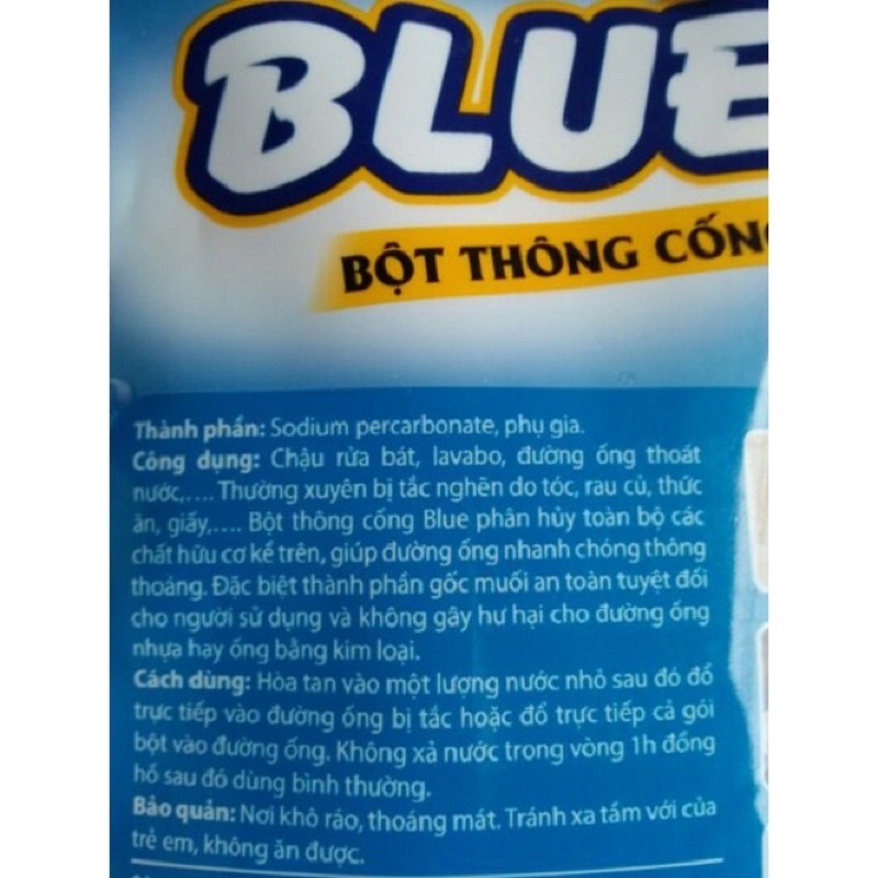 Bột thông cống Blue HQ đánh tan tắt nghẽn,siêu mạnh,an toàn,hiệu quả