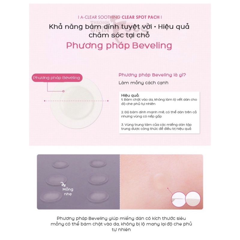 Miếng Dán Hút Mụn Giảm Viêm Ngừa Sẹo Neogen Dermalogy A-Clear Soothing Spot Patch 24 Miếng