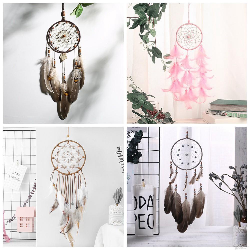 Dreamcatcher phối hạt và lông vũ phong cách cổ điển