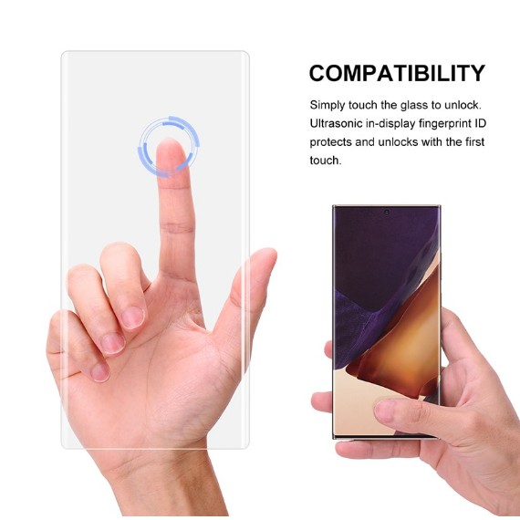 Kính cường lực UV cho Samsung Note 20 Ultra/ 5G Full màn hình, siêu cảm ứng ( trong suốt )