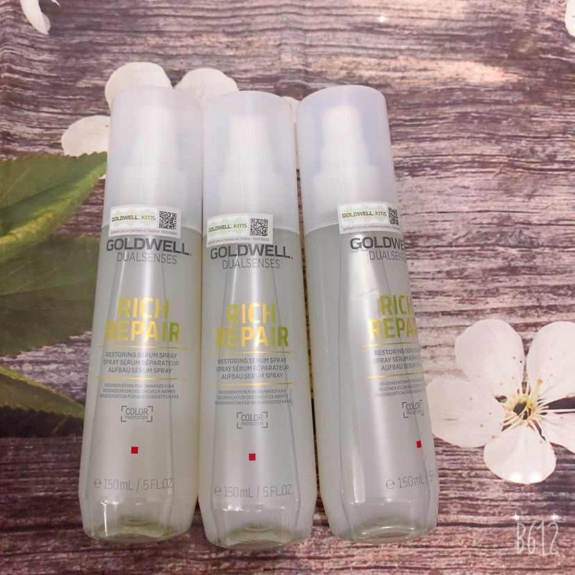 XỊT DƯỠNG TÓC GOLDWELL RICH REPAIR RESTORING SIÊU PHỤC HỒI TÓC HƯ 150ML (chính hãng)
