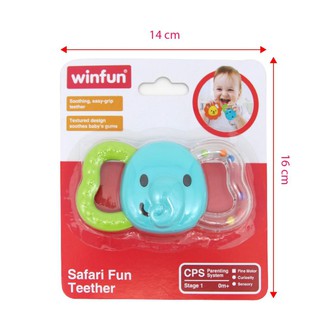Đồ chơi cầm tay xúc xắc hình voi kiêm gặm nướu mềm Winfun 0165