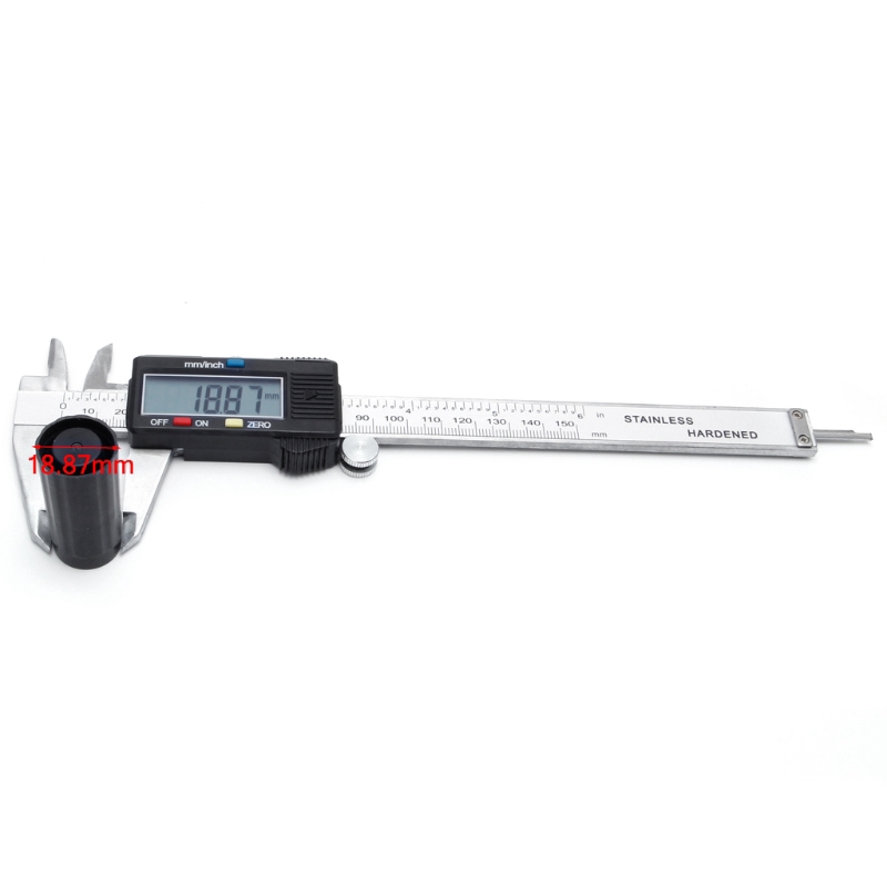 Thước đo caliper bằng thép carbon tích hợp màn hình kỹ thuật số lớn cỡ 150mm 6&quot;