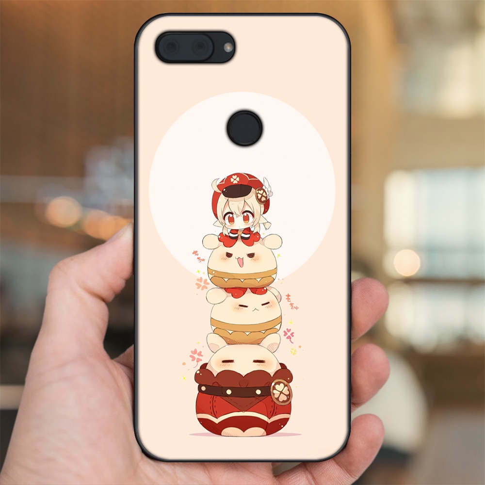 Ốp lưng Xiaomi Mi 8 Lite viền đen in hình Klee Genshin Impact