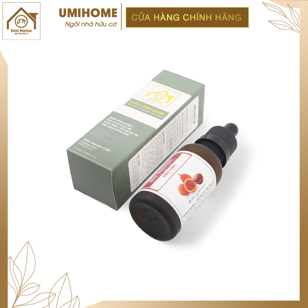 Dầu Gấc giảm nám tàn nhang, dưỡng da mắt nguyên chất UMIHA hữu cơ | Gac Fruit Oil 100% Organic 30ml