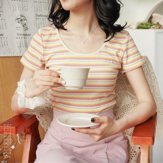 Round Neck Croptop Popcorn
