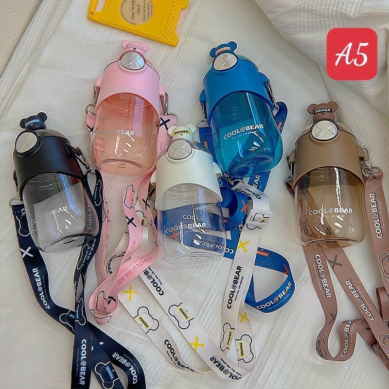 Bình nước gấu cool &amp; bear 630ml siêu cute xinh muốn xỉu nè