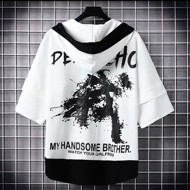 Men's Hoodie Short Sleeve Korean Fashion 2021 Size S-3Xl | BigBuy360 - bigbuy360.vn