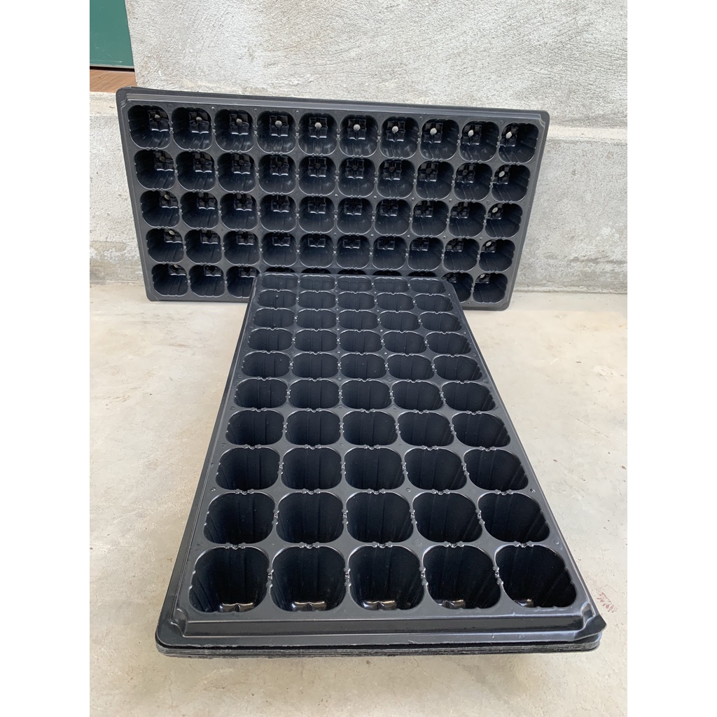 10 KHAY ƯƠM 50 LỖ NÔNG ĐẾ VUÔNG ( BẠT CHỐNG CỎ, LƯỚI CHỐNG NẮNG, DỊCH TRUYỀN CHO CÂY...)