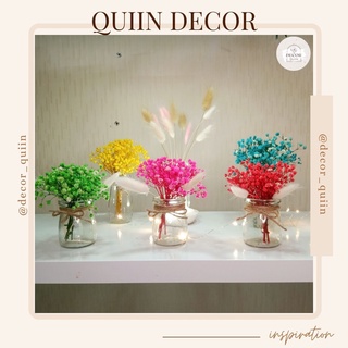 [Quà tặng] ❤️Lọ hoa khô baby🍁cỏ đuôi thỏ mini 110g trang trí bàn làm việc công sở decor góc học tập hoa để bàn quán cafe