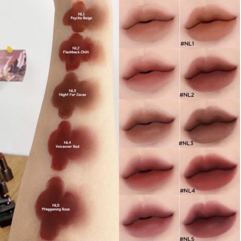 Son Kem Lì Merzy Noir Velvet Tint 4g + Son Thỏi Merzy Noir Lipstick 3.3g