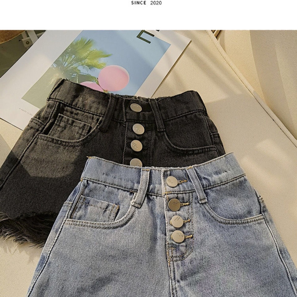 Quần Short Denim Giả Váy Dáng Rộng Thoải Mái Thời Trang Mùa Hè Cho Bé Gái