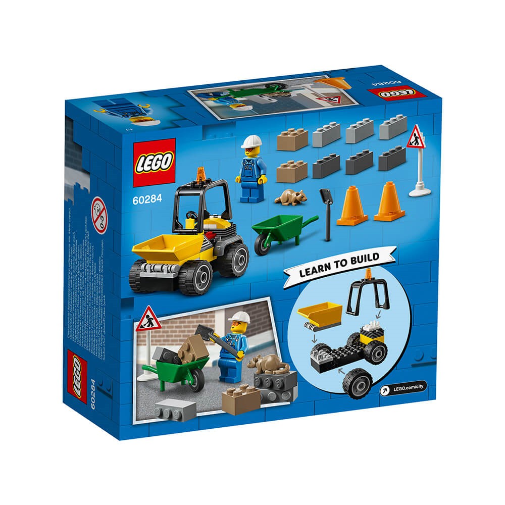 [Mã LIFEXANH24 giảm 10% đơn 99K] LEGO CITY 60284 Xe Xúc Lật Sửa Chữa Đường ( 58 Chi tiết)