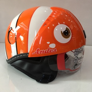 Nón Bảo Hiểm Andes 3S 181 Cho Bé - Cá NeMo & Spider Man Màu Bóng