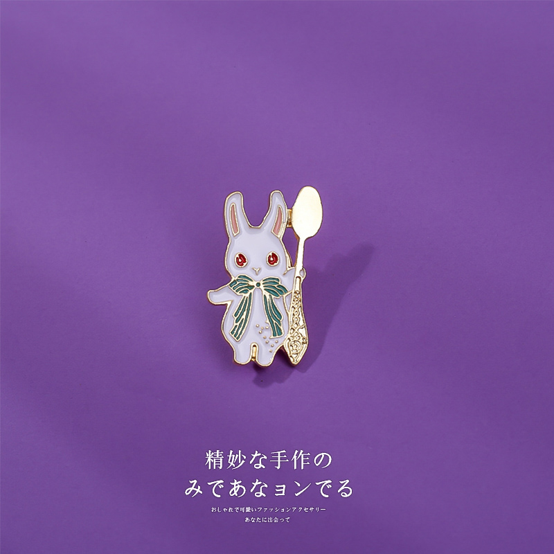 Trâm cài áo họa tiết hoạt hình phong cách Hàn Nhật dễ thương