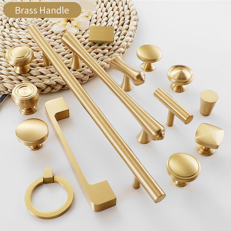 Tay nắm tủ Hình bầu dục Ngăn kéo hình vuông Có hình cánh cửa bên hông Núm kéo Đồ nội thất bằng vàng