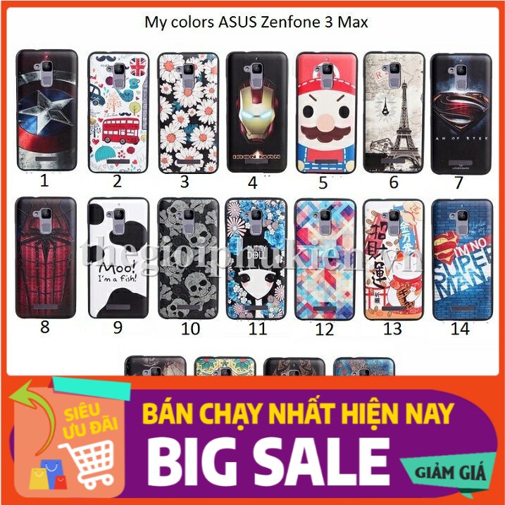 [New] Ốp lưng Asus Zenfone 3 Max 5.2 ZC520TL in hình 3D chính hãng My colors