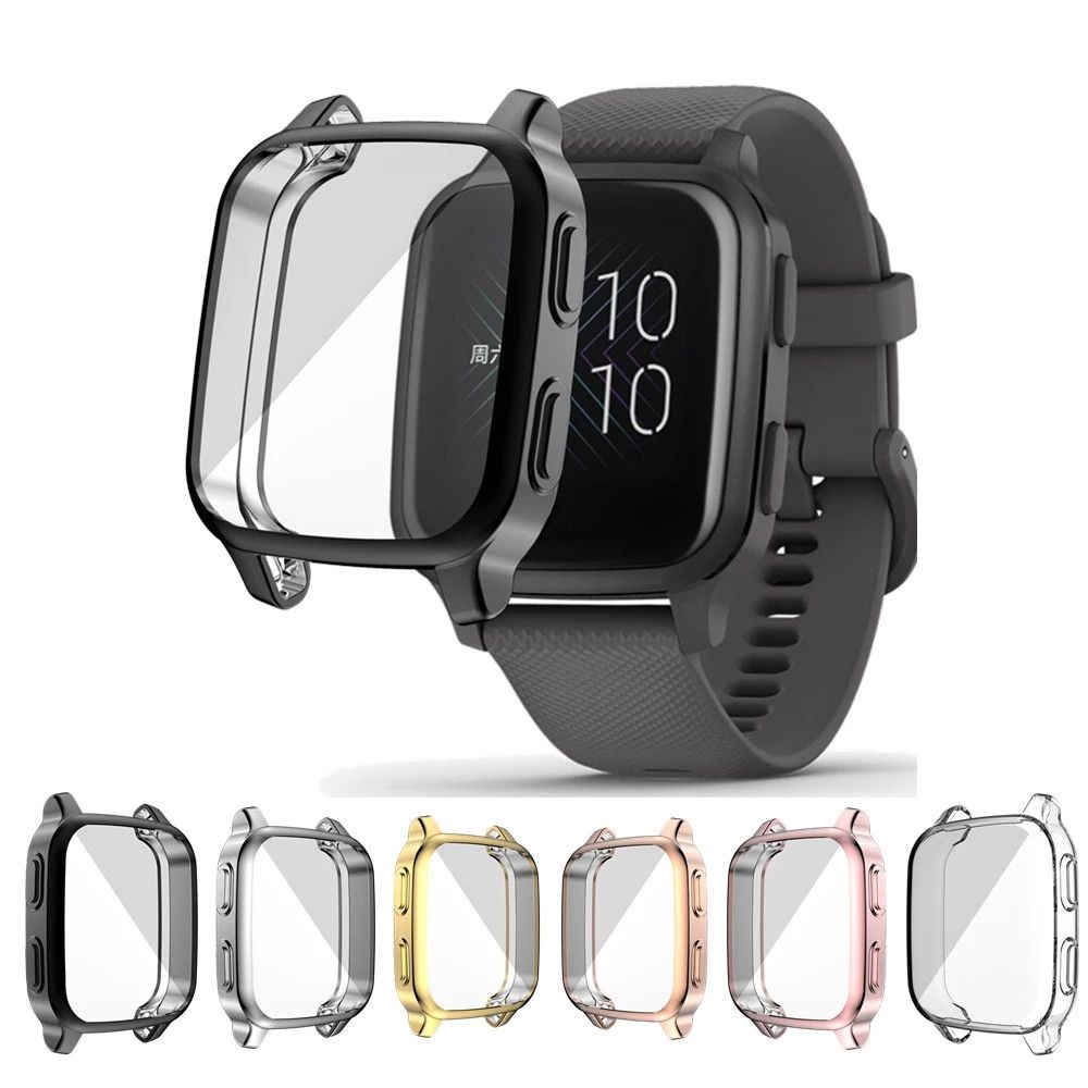 Ốp bảo vệ viền đồng hồ thông minh Garmin Venu SQ bằng TPU mạ điện chống sốc/trầy xước