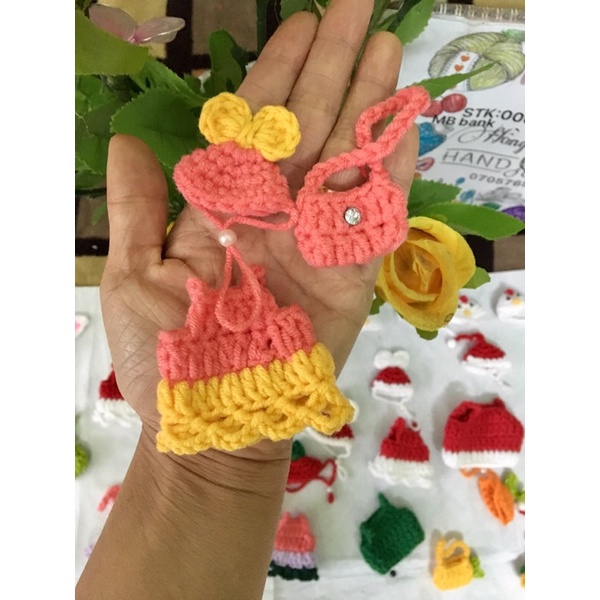 Sét váy siêu xinh cho hamter.sóc cảnh bằng len