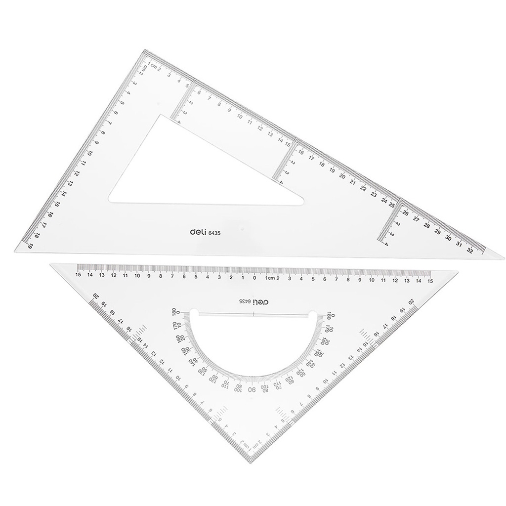 [Mã LIFEBOOK1 giảm 30K đơn 150K] Bộ thước Eke Deli 6435 - 33cm