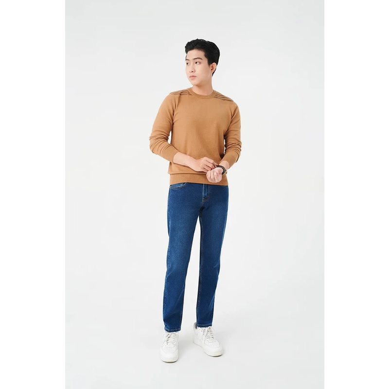 Quần jean, quần jeans nam xanh trơn cao cấp Merriman mã THMJ003