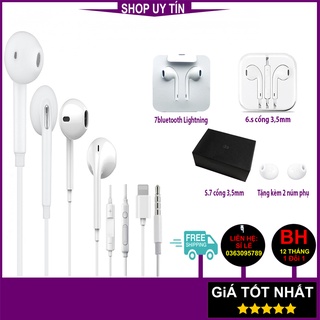 Tai nghe nhét tai có dây cổng lightning kết nối bluetooth  rắc chân tròn 3.5mm, cho ip 6 6s ss 6spl s7 7 8 x s8 s10 note