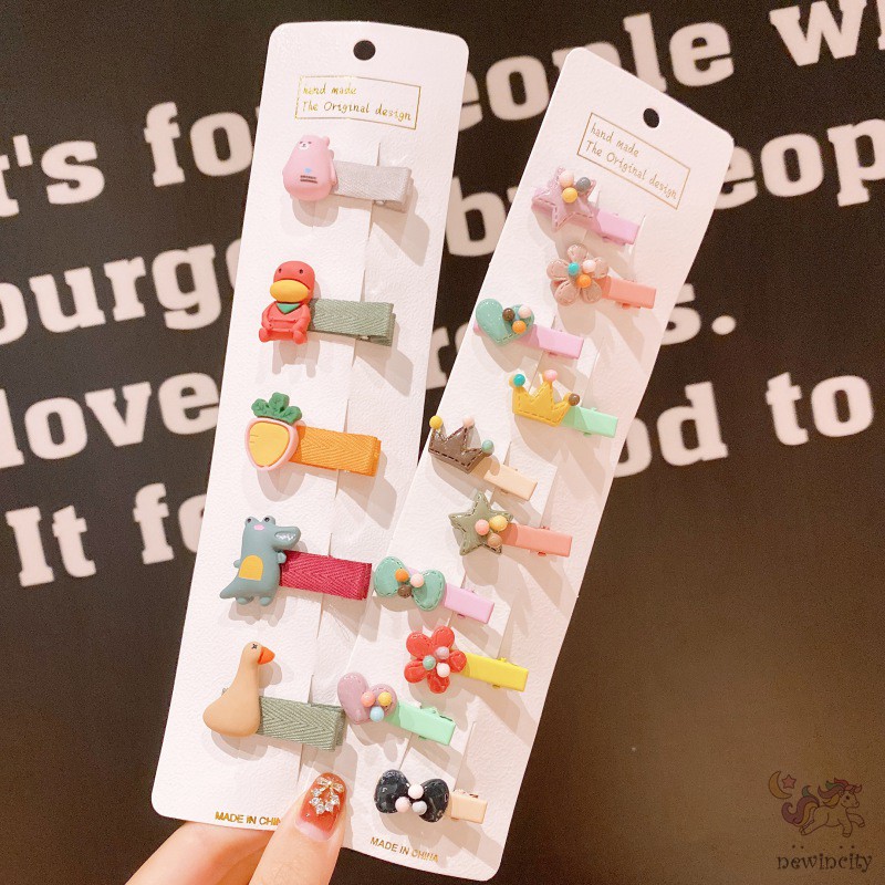 Bộ Kẹp Tóc Thiết Kế Xinh Xắn Dành Cho Bé Gái