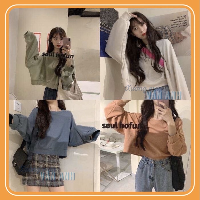 Áo nỉ da cá croptop ulzzang - Áo SWEATER nam nữ Unisex