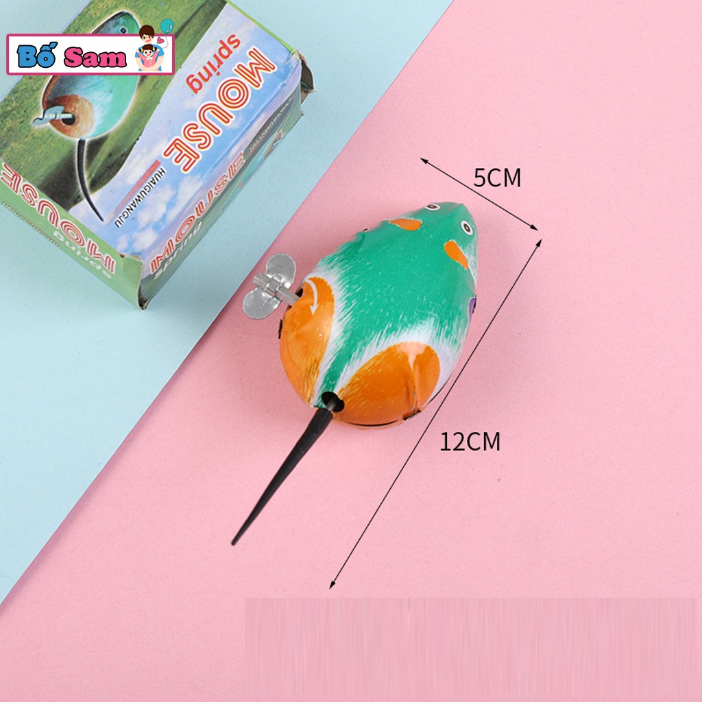 Chuột vặn cót bằng kim loại ngộ nghĩnh đồ chơi cho bé Shop Bố Sam