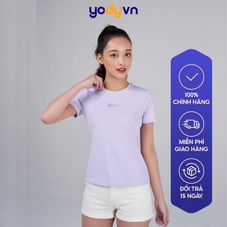 Áo thể thao nữ YODY in ngực Go For It áo thun nữ co giãn giữ form hiệu quả STN5008