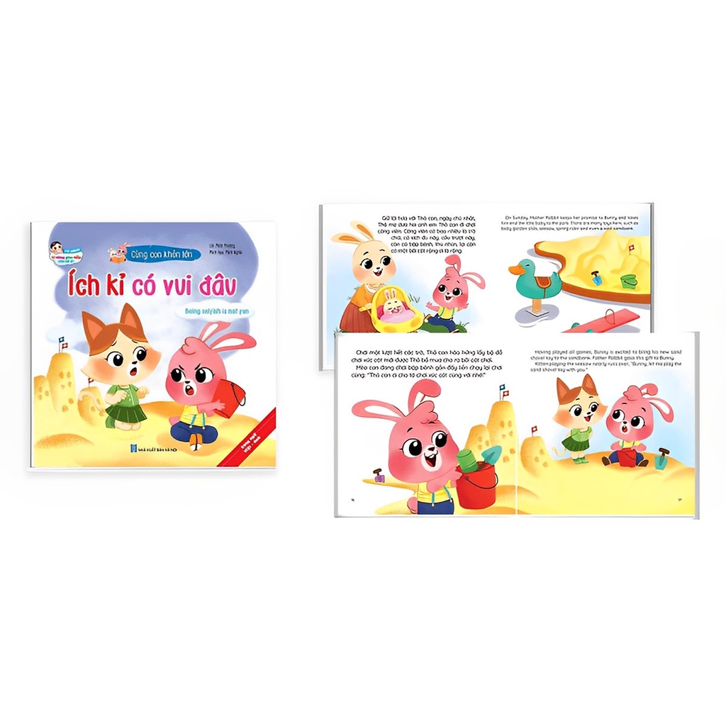 Sách - Trọn bộ 10 cuốn kỹ năng giao tiếp cho bé song ngữ Việt Anh - Bộ truyện tranh Cùng con khôn lớn