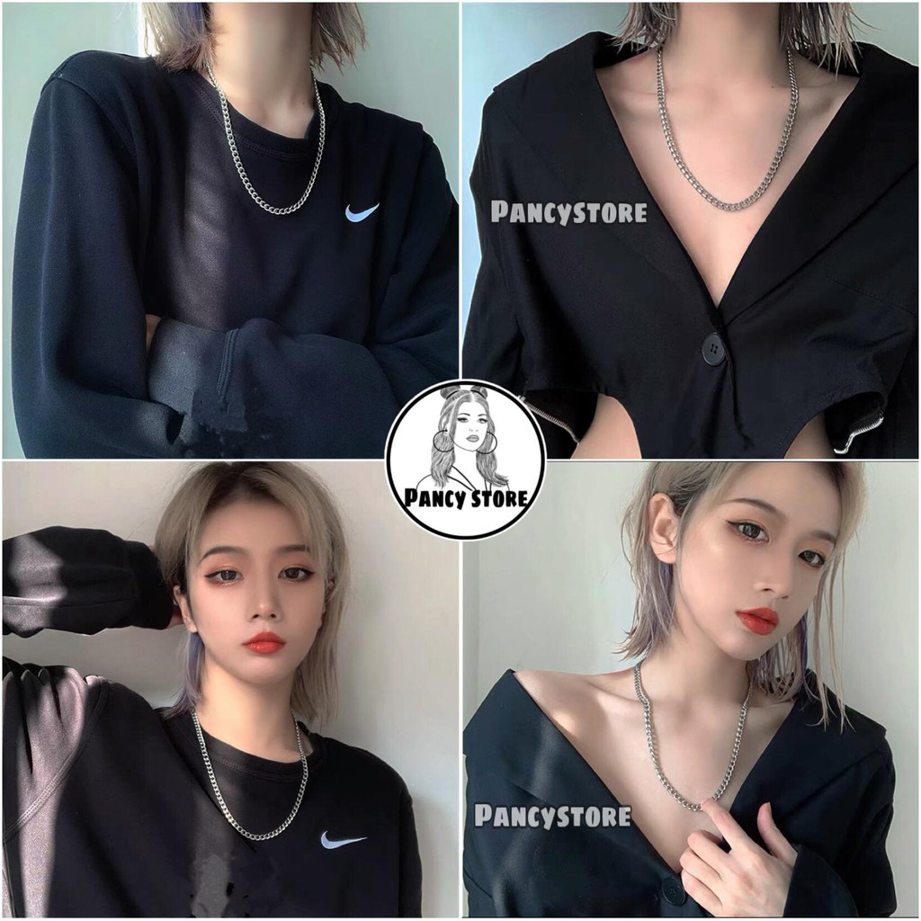 dây chuyền vòng cổ titan dây xích siêu bền không gỉ unisex