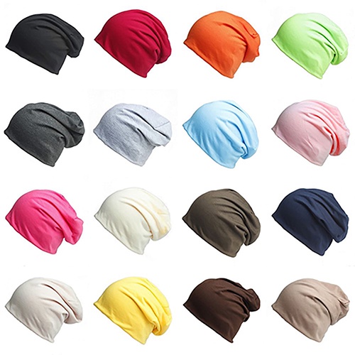 Mũ Beanie Dệt Kim Màu Sắc Đơn Giản Unisex