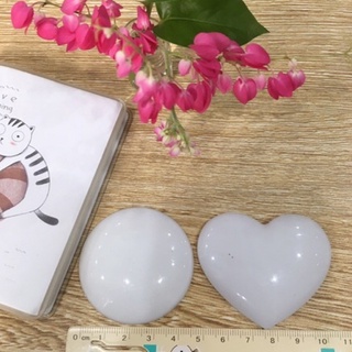 [Tròn 5cm, tim 5*5.5cm] Phôi nhựa làm cột tóc