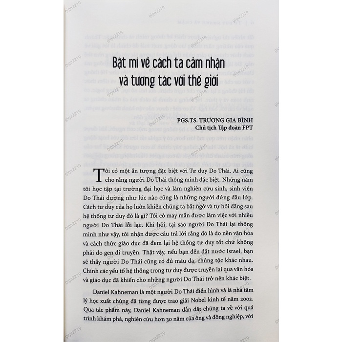 Sách - Tư duy nhanh và chậm - Think fast and slow - Tác giả Daniel Kahneman