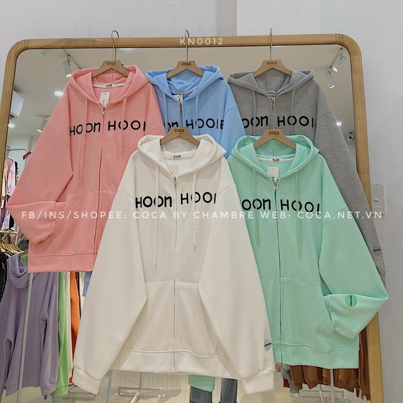 [KN0012]🍭 Áo khoác HOODIE ZIP nỉ hạt thêu KHOON HOODIE form oversize (Có sẵn/ảnh thật) | BigBuy360 - bigbuy360.vn