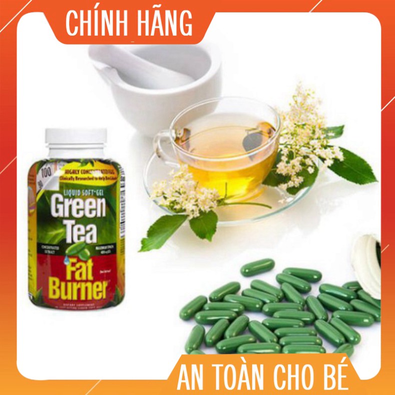 SALE KHÔ MÁU Viên uống giảm cân từ trà xanh Green Tea Fat Burner 200 viên của Mỹ SALE KHÔ MÁU