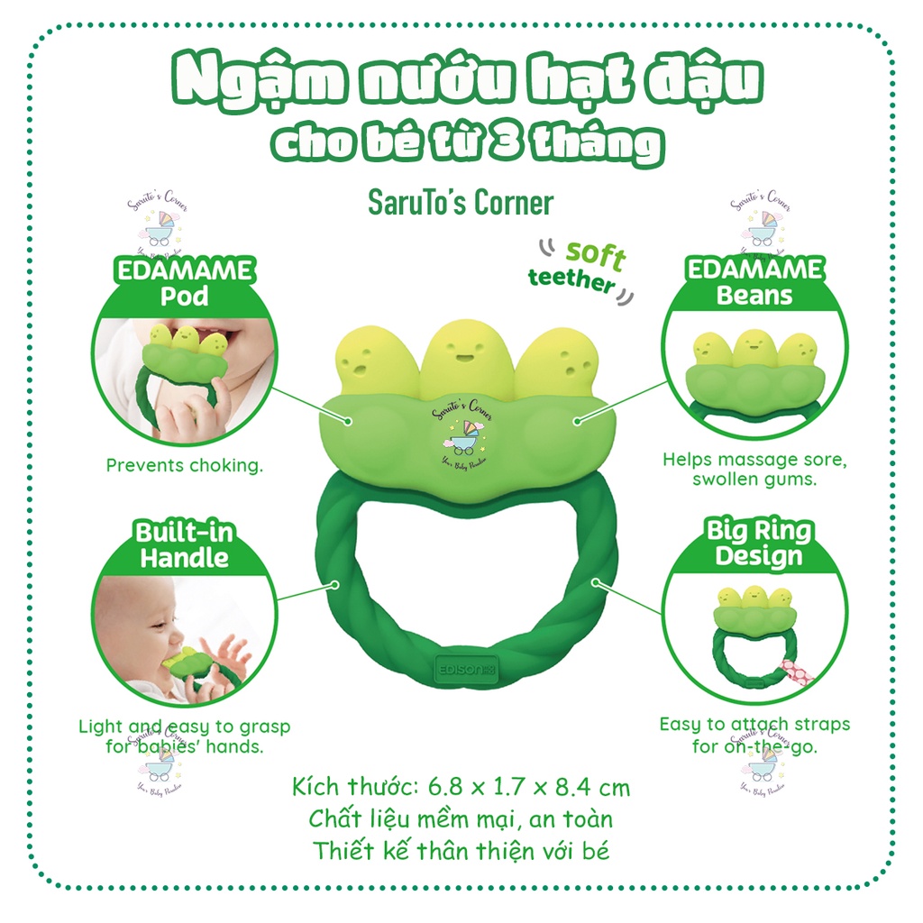 Ngậm nướu hạt đậu vòng tròn - Nội địa Nhật Bản Edison