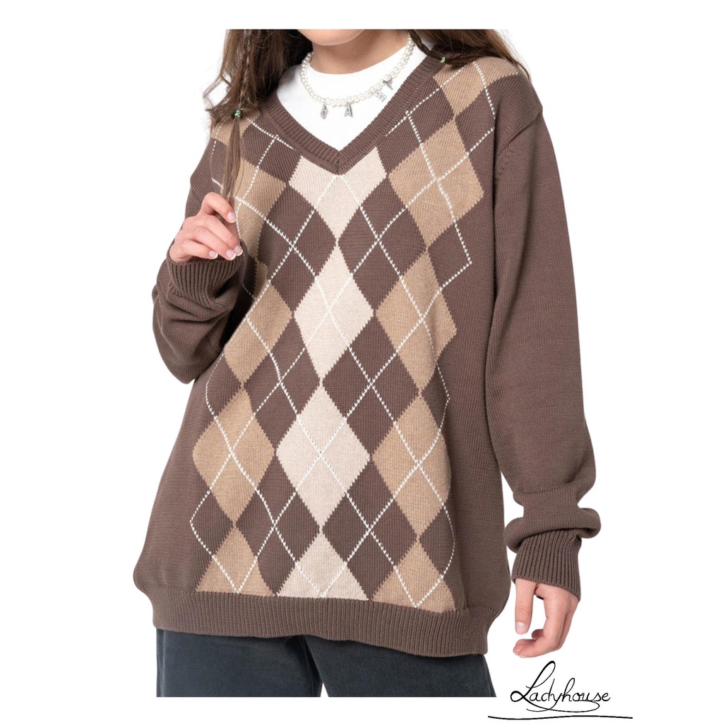 Áo Len Tay Dài Cổ Chữ V Màu Sắc Thời Trang Cho Nữ