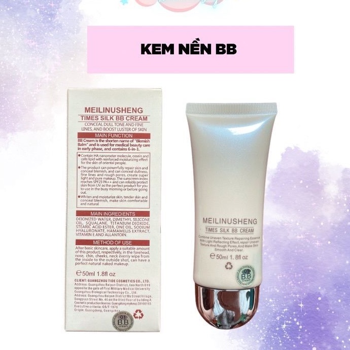 Kem Nền Trắng Da Tơ Tằm BB Cream bổ sung Protein