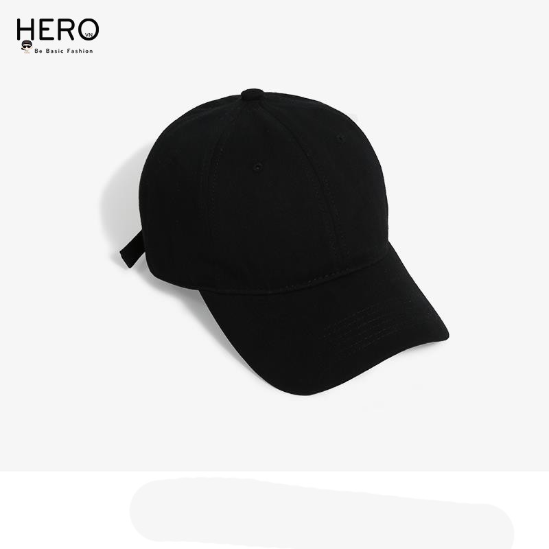 Mũ Nón Lưỡi Trai Nam Nữ Phong Cách Hàn Quốc Năng Động Trẻ Trung MN01 MR Hero Màu Đen Sành Điệu HIPHOP