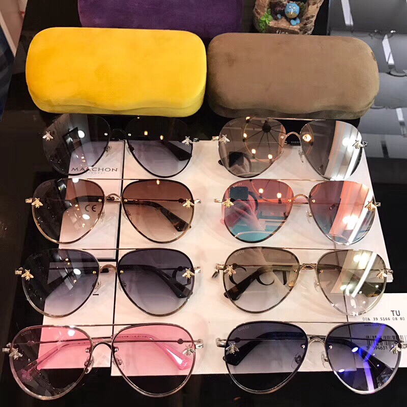 Kính Mát Gọng Kim Loại Màu Sắc Ngọt Ngào Phong Cách Hàn Quốc