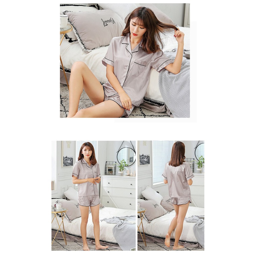 Bộ ngủ pijama lụa cộc nữ mẫu mới SH993 - Đồ bộ pijama hàng Việt Nam chất lượng cao | BigBuy360 - bigbuy360.vn