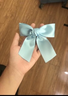 Kẹp / Buộc Tóc Nơ Lụa Satin Cao Cấp Đơn Giản