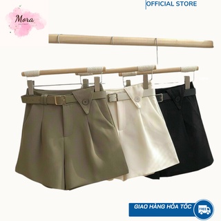 Quần short đùi nữ lưng cao cạp tam giác nhỏ kèm đai nhiều màu ảnh thật M1026