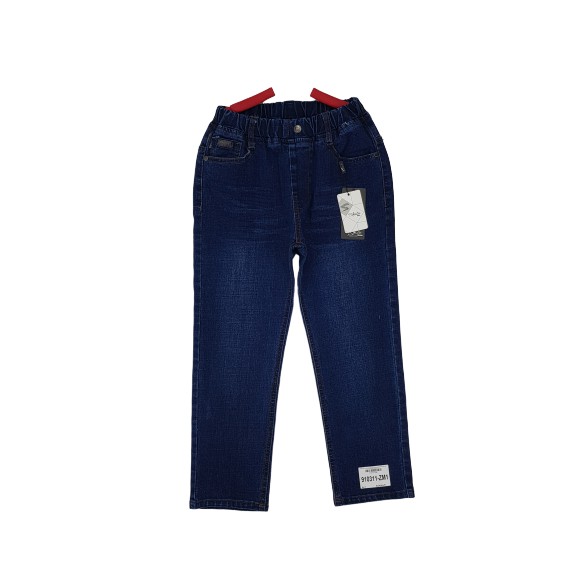 910311-ZM1 - Quần jean bé trai , dài , nhăn đùi , mài đùi , màu xanh nhạt , size nhỡ 8t-14t - Hàng Made In Vietnam